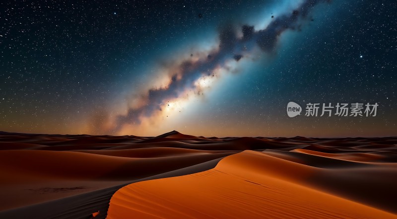 星空下的金色沙漠