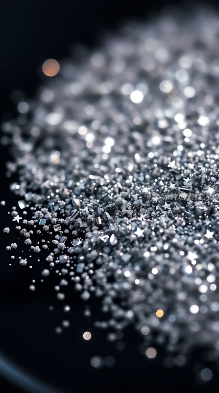 银色星尘闪耀夜空