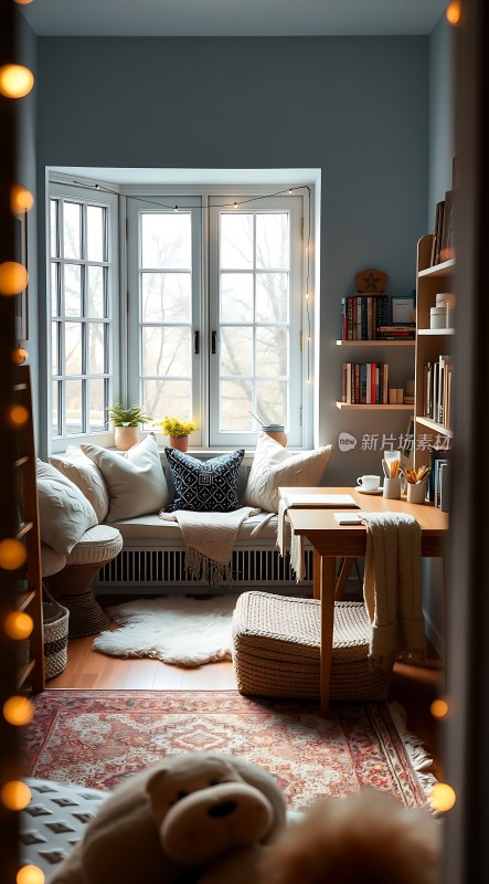 温馨角落舒适阅读时光