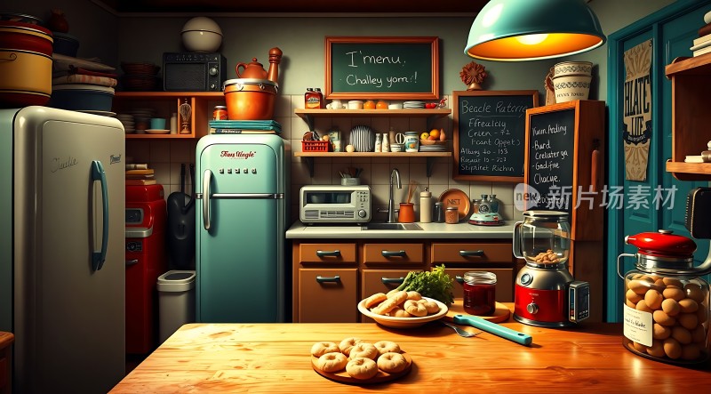 复古厨房温馨一角