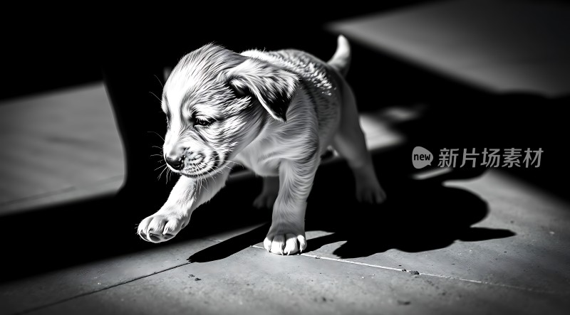 阳光下的萌宠小狗