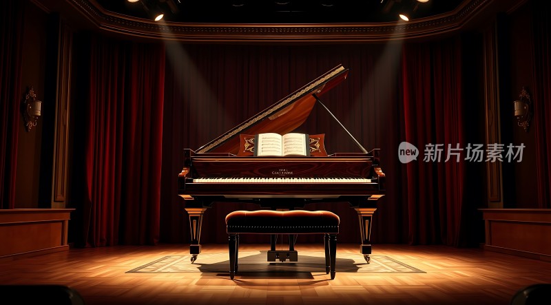舞台上的钢琴