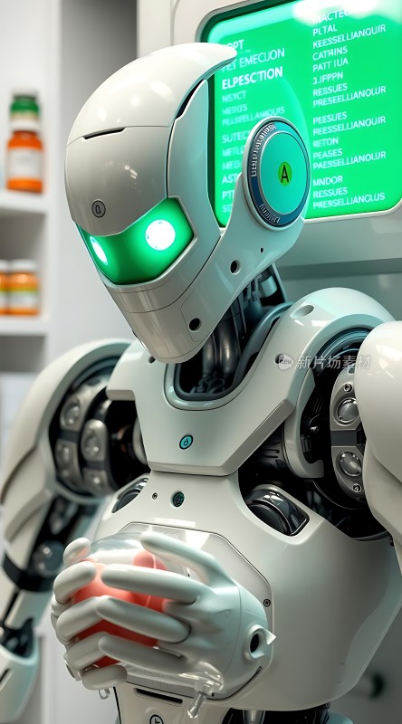 智能机器人操作药品科技感十足