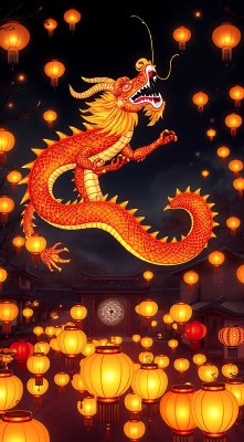 龙舞灯笼夜