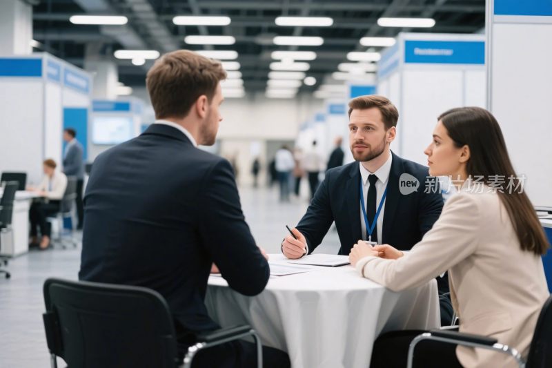 商务展会洽谈场景