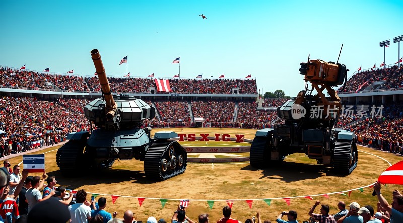 坦克大战现场观众热情高涨