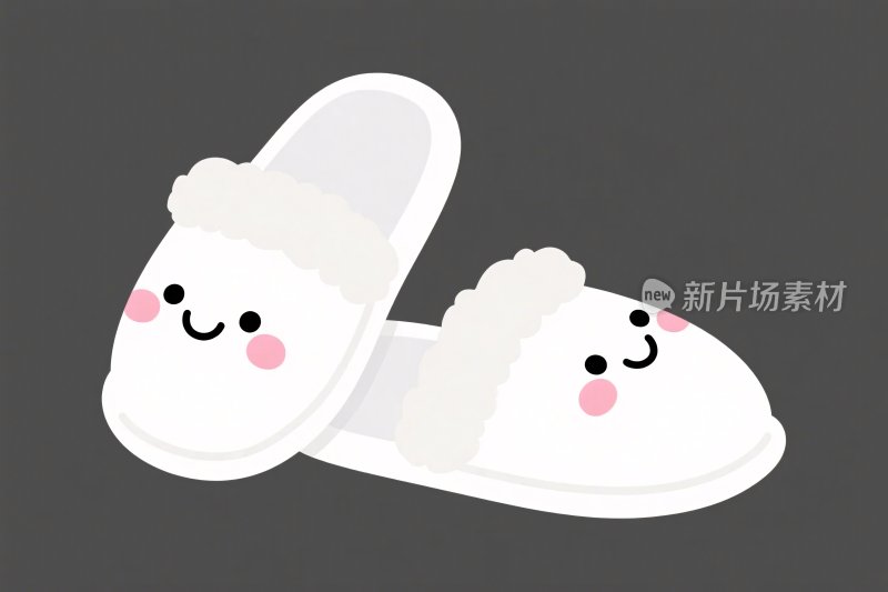 卡通拖鞋插画