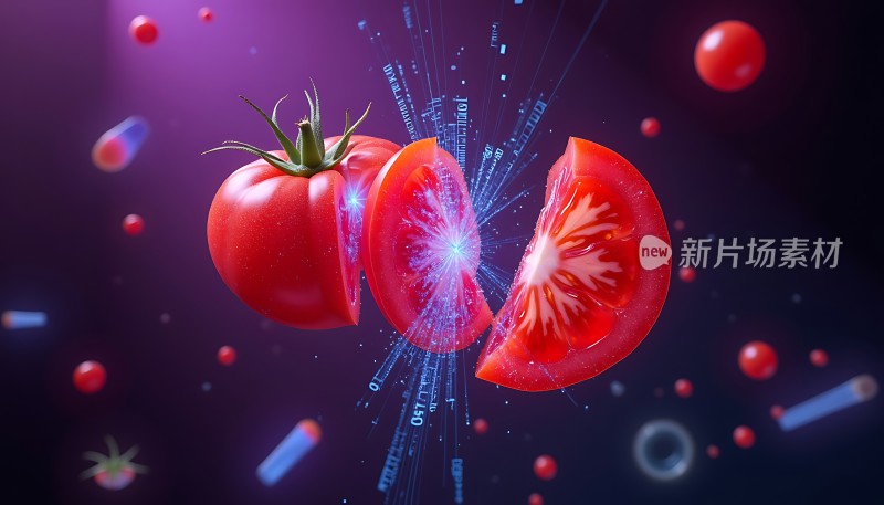 新片场素材 红色番茄爆炸瞬间