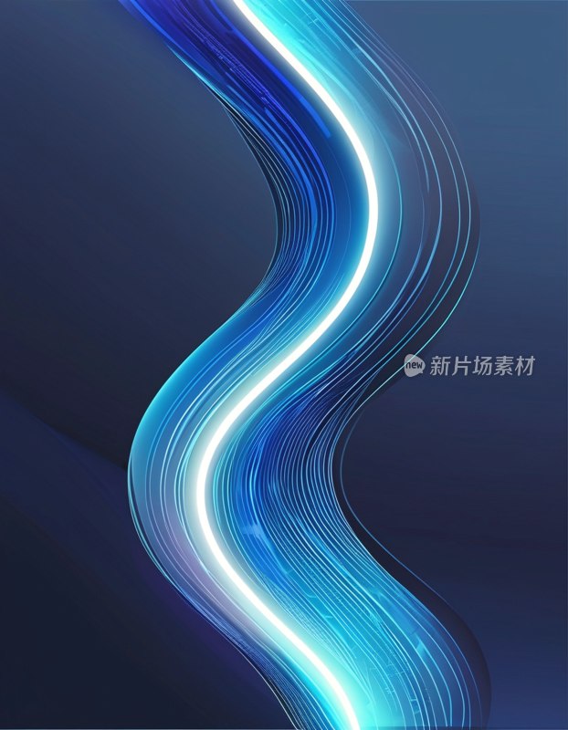 粉蓝渐变波浪背景