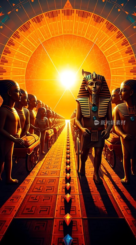古埃及法老与太阳神之辉