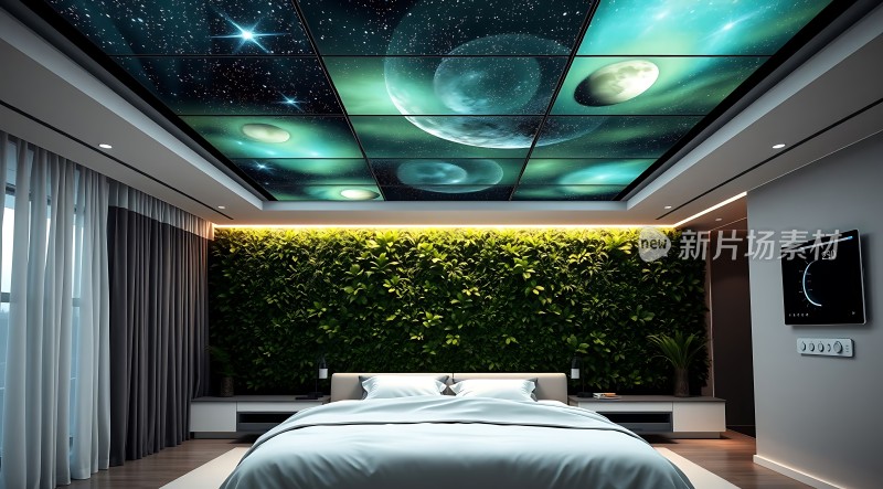 星空绿植卧室