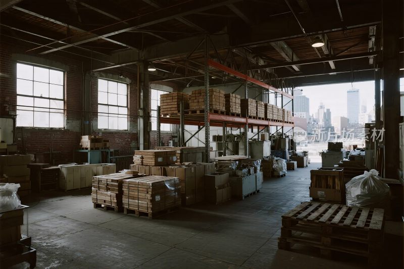 仓库内部货物场景