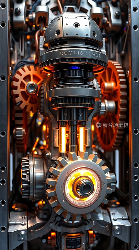 机械之心齿轮与光效交织的未来科技