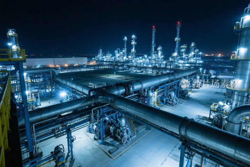 工业夜景工厂设施