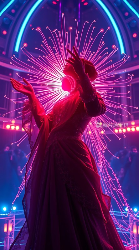 舞台上的炫目灯光秀