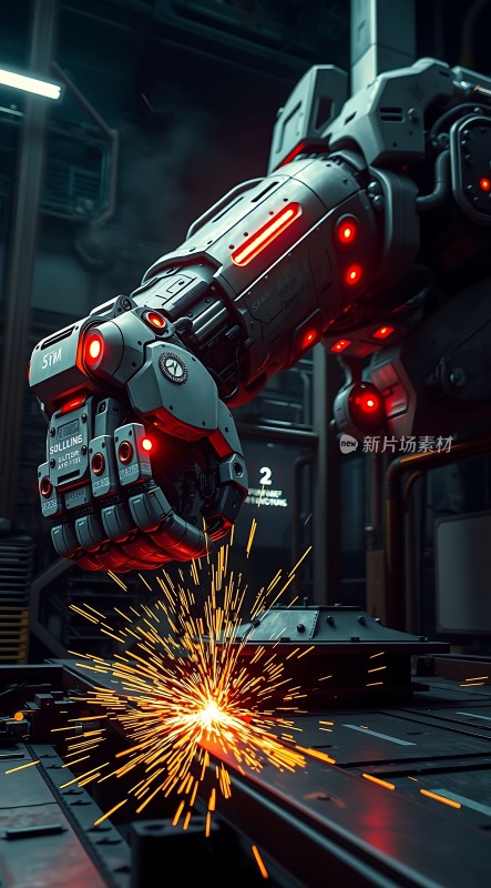 机械臂焊接火花四溅