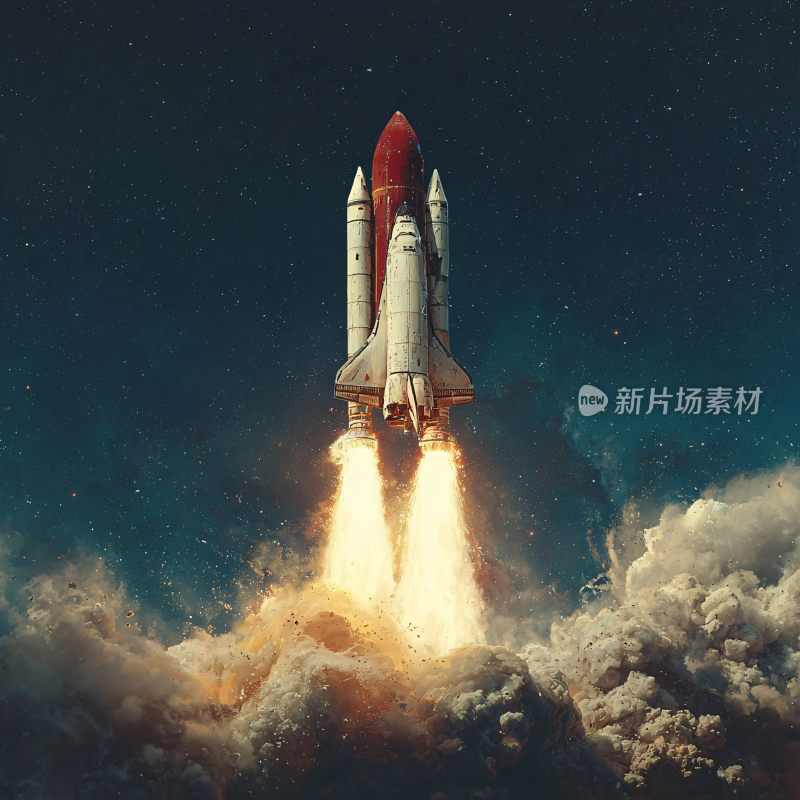 火箭发射升空场景