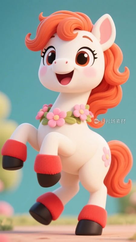 卡通小马插画形象