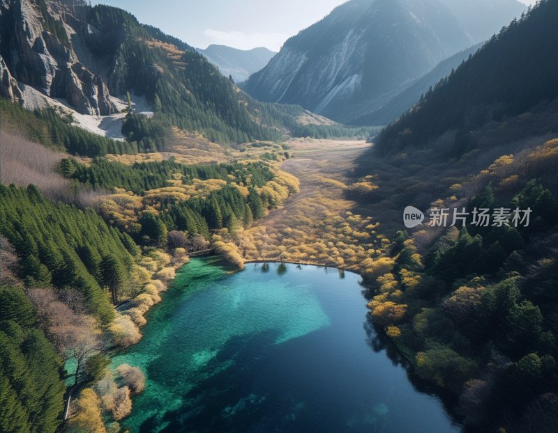 九寨沟航拍奇景