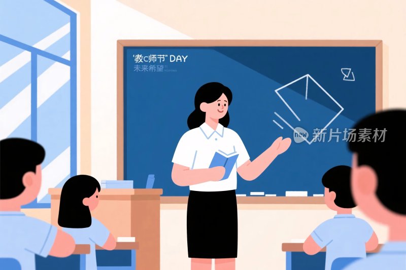 教师授课课堂插画