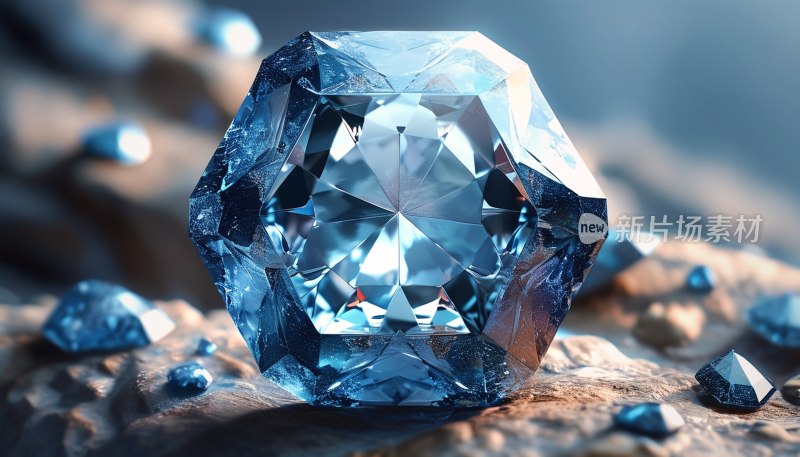 八边形宝石插画