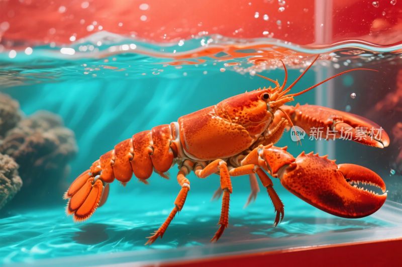水中龙虾特写图