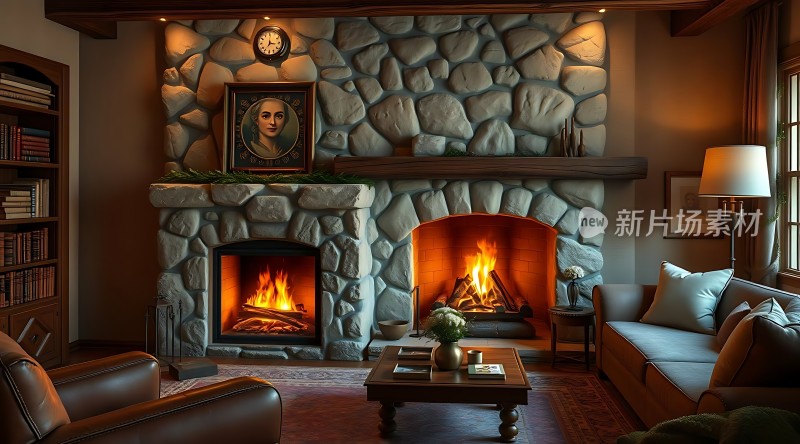 温馨壁炉客厅