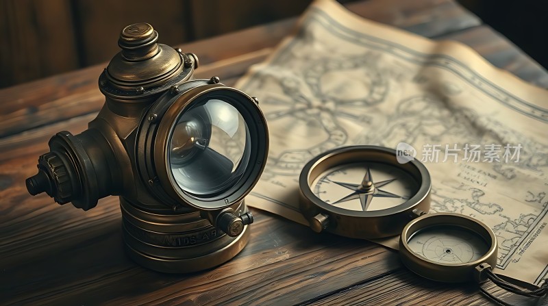 探险指南针与地图