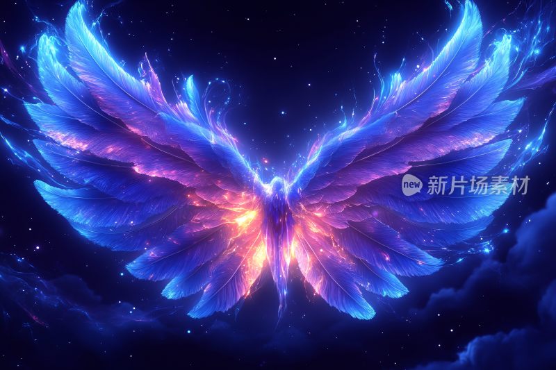 梦幻炫彩发光蝴蝶翅膀