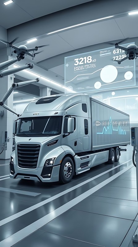 未来物流智能卡车与无人机协同作业