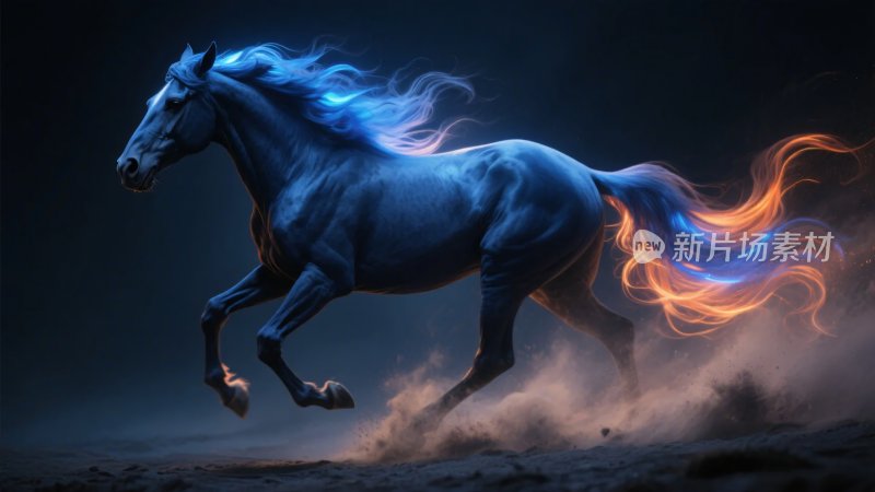 奔跑的梦幻炫彩骏马
