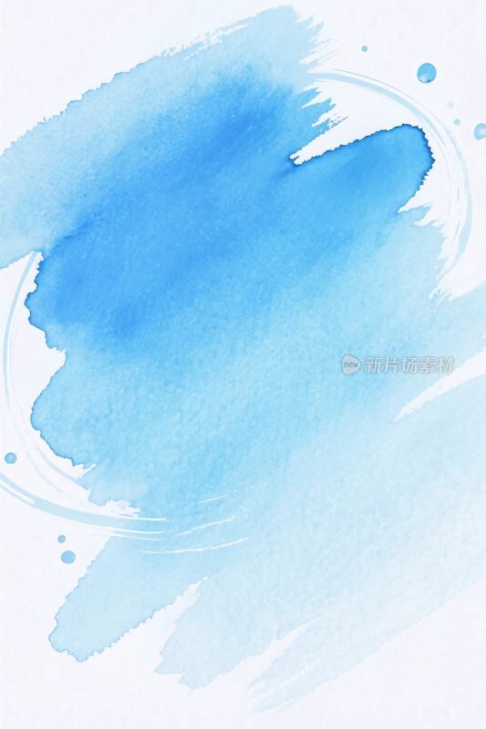 蓝色水彩抽象背景