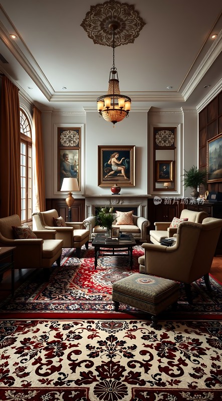 豪华客厅古典艺术氛围浓厚