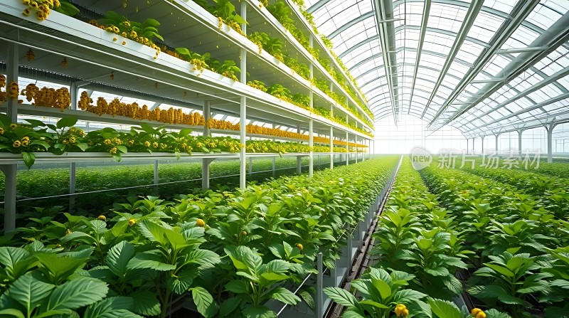 智能温室种植多层架种植技术高效农业展示