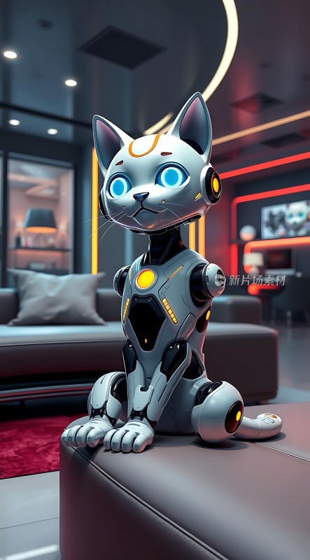 机械小猫未来科技感十足！