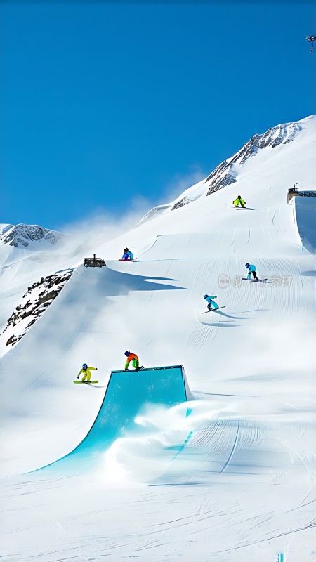 雪地滑板挑战赛