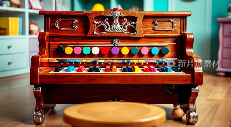彩色琴键钢琴