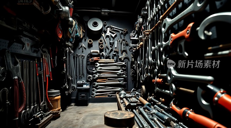 工具天堂整齐排列的工具墙