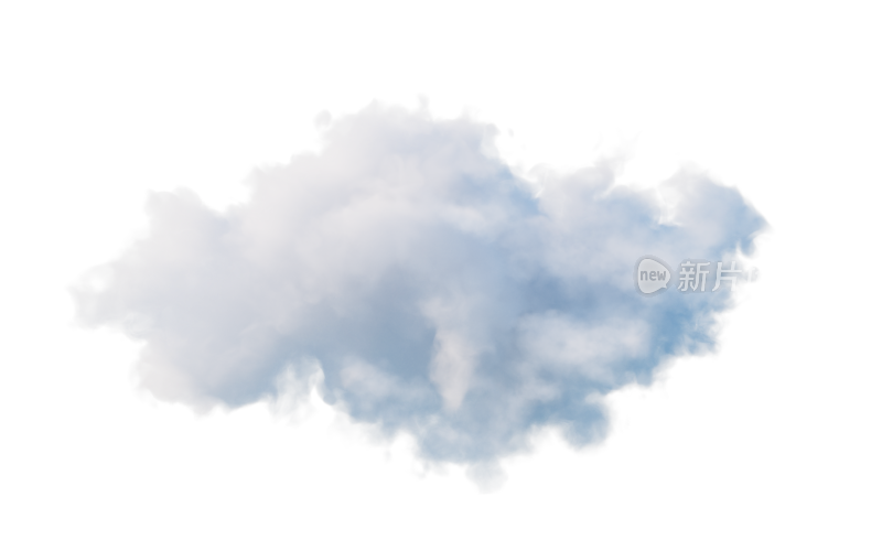 柔软的白色云朵三维渲染
