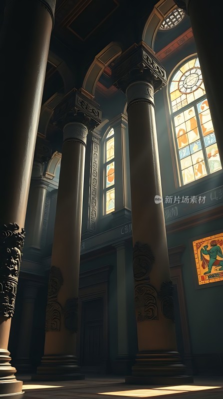 阳光下的宏伟建筑