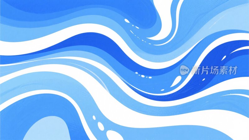 蓝白色波浪插画背景