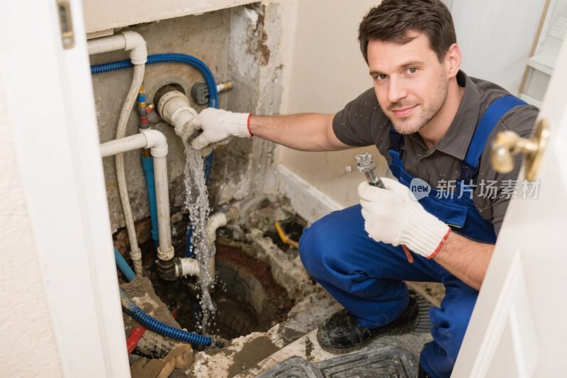 水管工维修漏水水管