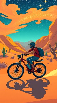 骑行者的沙漠冒险之旅