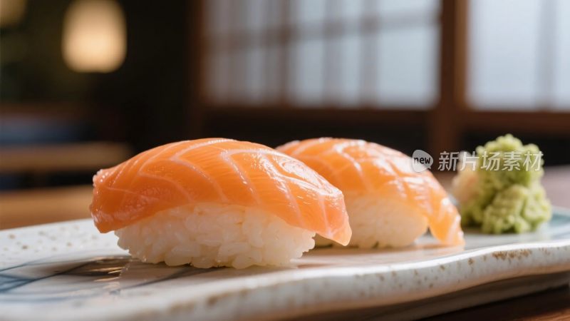 三文鱼寿司美食摄影