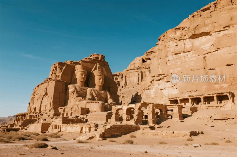 沙漠古遗迹景观