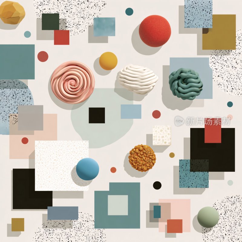 多彩几何形状插画