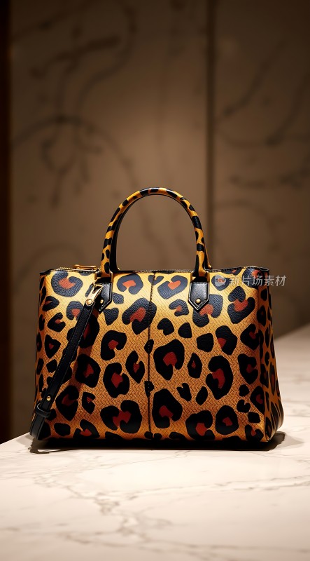 豹纹手提包时尚优雅