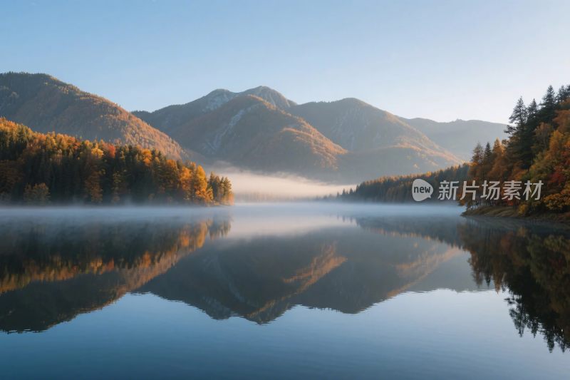 山水湖泊自然风光