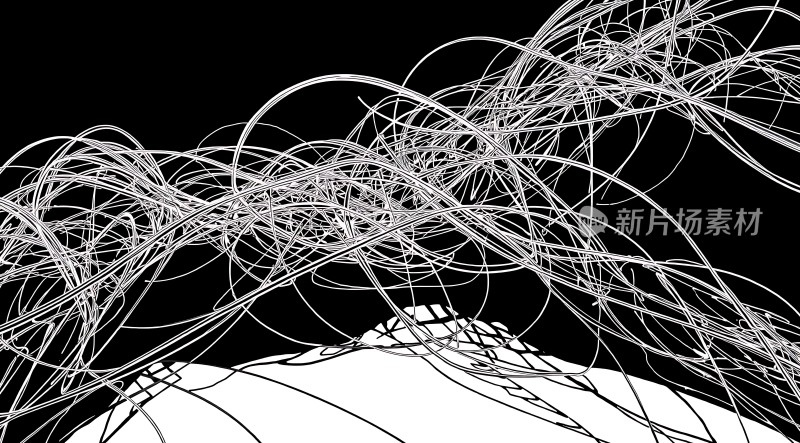 黑白交织的艺术线条