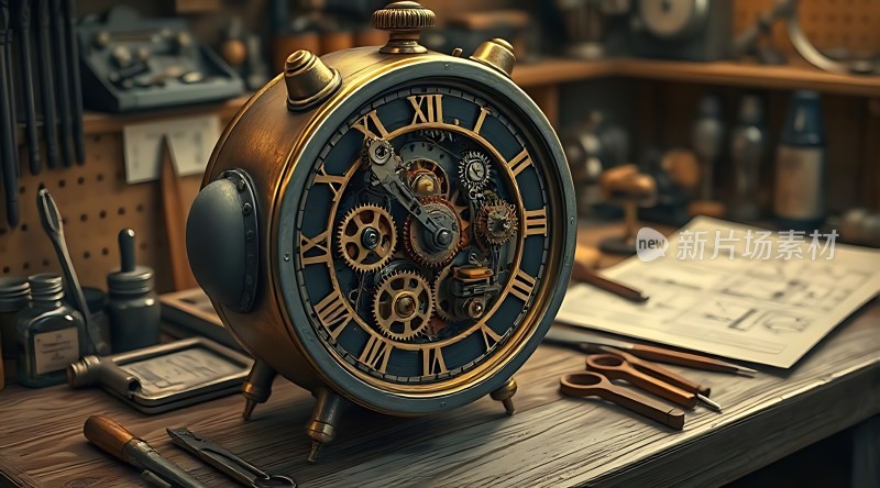 机械时钟与工具的结合